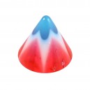 Einzelne Piercing-Spitze Acryl Stern & Blume Rosa / Blau