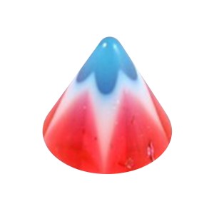 Einzelne Piercing-Spitze Acryl Stern & Blume Rosa / Blau