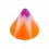 Einzelne Piercing-Spitze Acryl Stern & Blume Orange / Lila