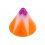 Orange/Purple Star & Flower Acrylic Only Piercing Spike