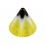 Einzelne Piercing-Spitze Acryl Stern & Blume Gelb / Schwarz