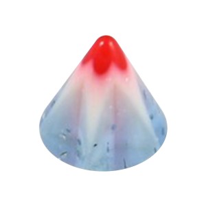 Einzelne Piercing-Spitze Acryl Stern & Blume Blau / Rosa