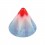 Einzelne Piercing-Spitze Acryl Stern & Blume Blau / Rosa