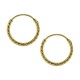 Classic Braided 9K Solid Gold Hoop Earrings