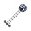 Labret-Piercing Chirurgenstahl 316L Kugel Striped Blau