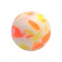 Boule Piercing Acrylique Fragments Jaune / Orange