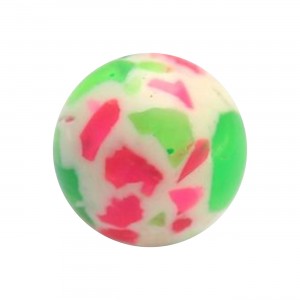 Pink/Green Fragments Acrylic UV Piercing Only Ball