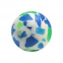 Boule Piercing Acrylique Fragments Bleu / Vert