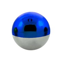 Boule Piercing Acier 316L Anodisation Duale Bleue Foncée