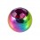 Boule Piercing Seule Anodisée Multicolore avec Strass Violet