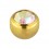 Golden Anodized Piercing Loose Ball with Rainbow Strass