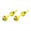 Yellow Gold Plated 925 Silver Simple Earrings w/ Ball