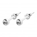 925 Silver Simple Earrings w/ Ball