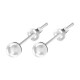Ohrringe Schlicht 925 Silber Falsche Perle