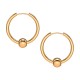 Ohr Stahl 316L Ring Beweglicher Ball Golden Rosa