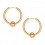 Ohrringe Stahl 316L Ring Beweglicher Ball Golden Rosa