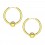 Ohrringe Stahl 316L Ring Beweglicher Ball Golden