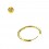 Ohrring Stahl 316L Ring Beweglicher Ball Golden
