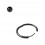 Ohrring Stahl 316L Ring Beweglicher Ball Schwarz