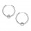 Ohrringe Stahl 316L Ring Beweglicher Ball Metallisiert