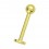 Piercing Innengewinde Stud Eloxiert Golden Kugel