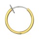 Gold Anodized 316L Steel Spring Ring Fake Piercing