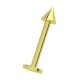 Innengewinde-Piercing Stud Eloxiert Golden Spitze