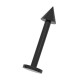 Piercing Innengewinde Stud Blackline Eloxiert Schwarz Spitze