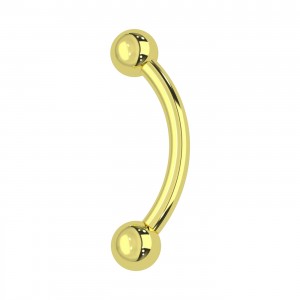 Innengewinde-Augenbrauenpiercing Eloxiert Golden Kugeln