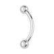 316L Surgical Steel Internal Thread Eyebrow Ring w/ Balls