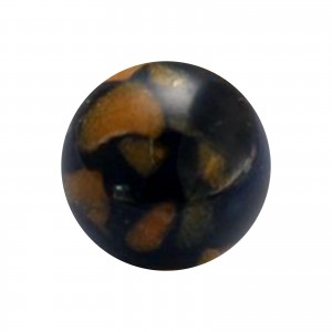 Orange Dark Marbling Acrylic UV Body Piercing Only Ball