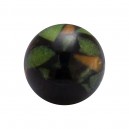 Boule de Piercing Acrylique Marbrures Sombres Oranges / Vertes