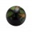 Orange/Green Dark Marbling Acrylic UV Body Piercing Only Ball