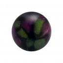 Boule de Piercing Acrylique Marbrures Sombres Vertes / Violettes