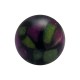 Boule Acrylique Marbrures Sombres Vertes / Violettes