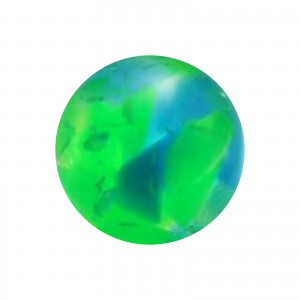 Boule de Piercing Acrylique Marbrures Claires Bleues / Vertes