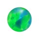Blue/Green Light Marbling Acrylic UV Body Piercing Only Ball