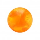 Boule de Piercing Acrylique Marbrures Claires Jaunes / Oranges