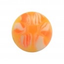 Boule de Piercing Acrylique Fleur Très Colorée Orange / Blanche