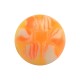 Orange/White Very Colorful Flower Acrylic Piercing Loose Ball