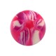 Piercing Kugel Acryl Sehr Bunte Blume Rosa / Lila