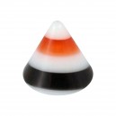 Black/Red Unicorn Horn Acrylic Loose Spike for Piercing