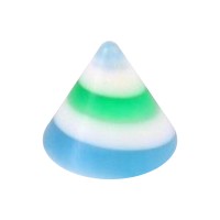 Pique de Piercing Acrylique Corne de Licorne Bleu / Vert