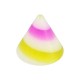Piercing Spitze Acryl Einhornhorn Gelb / Rosa