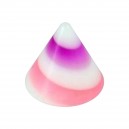 Pink/Purple Unicorn Horn Acrylic Loose Spike for Piercing