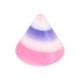 Piercing Spitze Acryl Einhornhorn Rosa / Blau