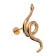 Piercing Knorpel Stahl 316L Schlange Geformt Gold Rosa