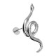 Metallized Snake Casting 316L Steel Cartilage Piercing