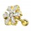 Piercing Helix Stahl 316L Golden Schneeflocke Sieben Strass