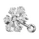 Helix-Piercing Stahl 316L Metallisiert Schneeflocke Sieben Strass